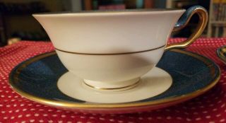 ☆☆2 RARE Vintage Wedgwood Swinburne Blue tea cups and saucers☆☆ 2