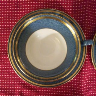 ☆☆2 RARE Vintage Wedgwood Swinburne Blue tea cups and saucers☆☆ 4