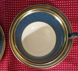 ☆☆2 RARE Vintage Wedgwood Swinburne Blue tea cups and saucers☆☆ 5