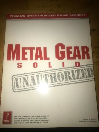 Metal Gear Solid Unofficial Strategy Guide Solid Snake Rare