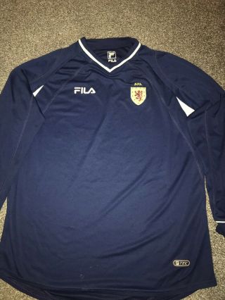 Scotland Home Shirt 2000/02 Long Sleeved X - Large Rare And Vintage