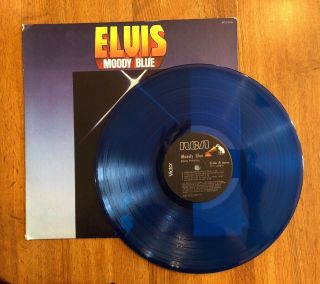 Elvis Presley Moody Blue Vinyl Rare Blue Vinyl Afl1 - 2428 Rca 1977