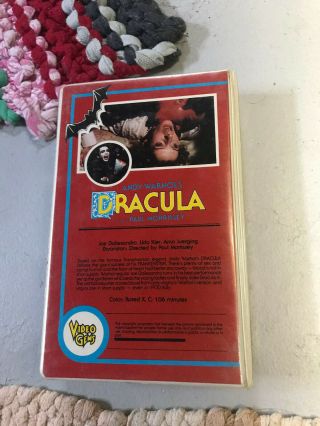 ANDY WARHOLS DRACULA HORROR SOV SLASHER RARE OOP VHS BIG BOX SLIP 3