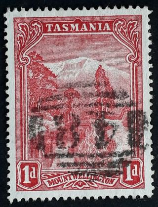 Rare Undated Tasmania Australia 1d Red Pictorial Stamp Num 48 - Bellerive