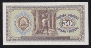 Yugoslavia - - - 50 Dinara 1946 - - - Back Proof - - - - - Xf - - - Rare