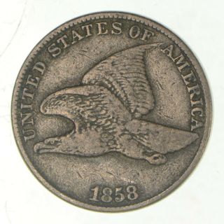 Crisp - 1858 - Flying Eagle United States Cent - Rare 991