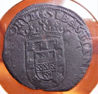 Rare Portugal 1577 - 1578 Sebastiao (grandson Of Carlos V) 5 Reis.  Xf Coin