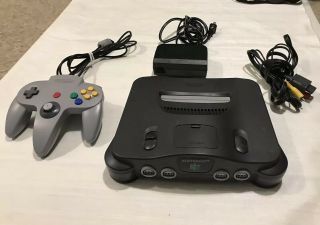 Complete Nintendo 64 Gaming Console With One Grey Controller N64 Rare