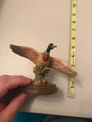 Anri Italy Hand Carved Mallard Duck Figure Statue 4 " Very Rare