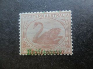 Western Australia Stamps: Red - Green Swan Overprint - Rare (d157)