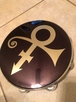 Remo - Prince - Purple & Gold Love Symbol - Collectible Tour Tambourine (Rare) 2