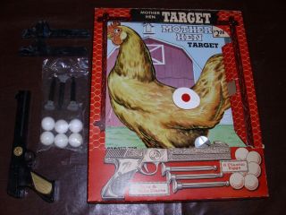 Vintage Knickerbocker Mother Hen Egg Laying Target Game Rare Mib 1950