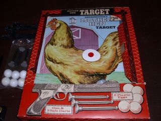 Vintage Knickerbocker Mother Hen Egg Laying Target Game Rare MIB 1950 3