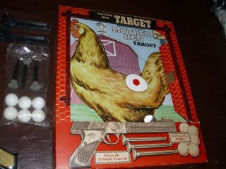 Vintage Knickerbocker Mother Hen Egg Laying Target Game Rare MIB 1950 4