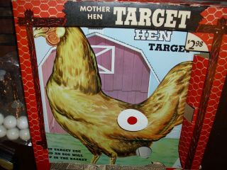 Vintage Knickerbocker Mother Hen Egg Laying Target Game Rare MIB 1950 5