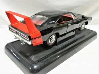 Ertl Diecast 1:18 1969 Dodge Charger “DAYTONA” Black Red Wing 426 Hemi - RARE CT 4