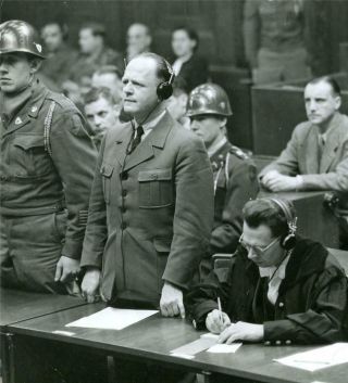 Ww2 Field Marshal Erhard Milch Nurnberg Trials Rare Official Press Photo