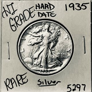 1935 Liberty Walking Silver Half Dollar Hi Grade Us Rare Coin 5297