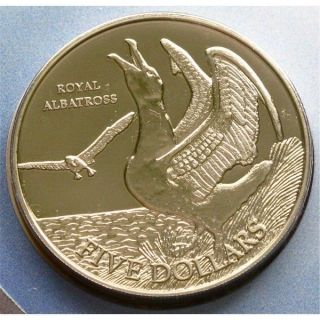 Zealand - 1998 - Uncirculated 5 Dollars Coin - Albatross Bird RARE 2