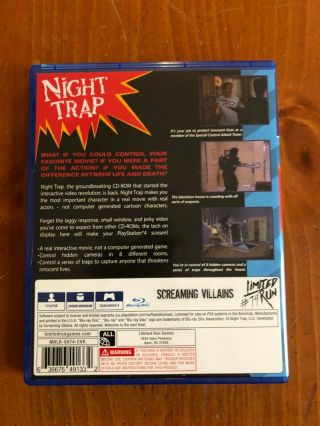 Limited Run Games Night Trap PS4 Complete (Rare) 2