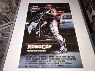 Robocop Rare Peter Weller Signed Autographed Movie Poster Scifi Cult Detroit