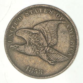Crisp - 1858 - Flying Eagle United States Cent - Rare 983