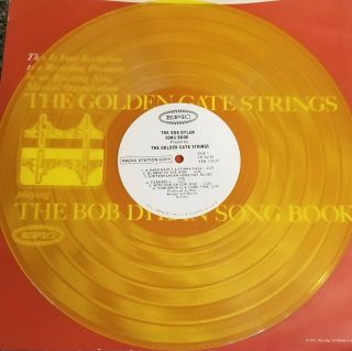Ultra Rare - Yellow Vinyl Promo Lp - Bob Dylan Song Book - Golden Gate Strings