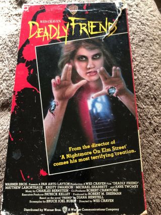 Deadly Friend (vhs,  1987) Rare Horror Wes Craven