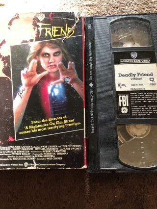 Deadly Friend (VHS,  1987) Rare Horror Wes Craven 4