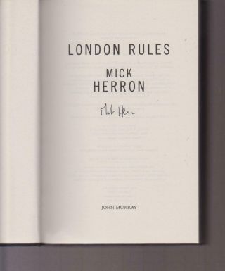 London Rules 5 / Signed / Not Personalized Mick Herron Hardcover Rare