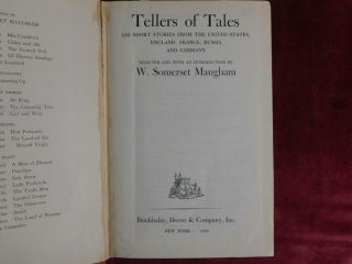 W.  SOMERSET MAUGHAM: TELLERS of TALES,  100 SHORT STORIES/HEMINGWAY/RARE 1939 $200 2