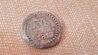 1 Real Silver Cob Morelos Army 1813 Very Rare Find With Metal Detector