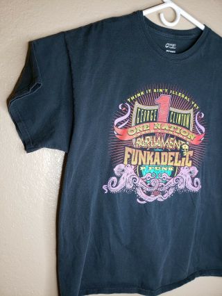Funkadelic T - Shirt X - Large Parliament George Clinton P Funk Tour Rare Concert 3