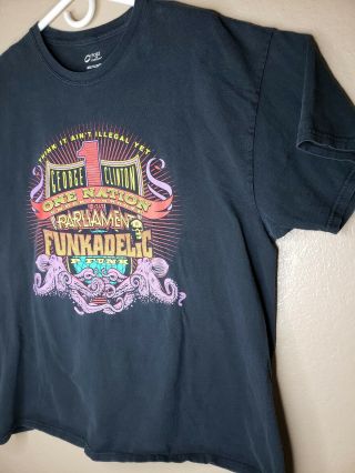Funkadelic T - Shirt X - Large Parliament George Clinton P Funk Tour Rare Concert 4