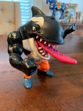 Vintage Street Sharks Moby Lick Orca Action Figure 1995 Street Wise Rare Whale