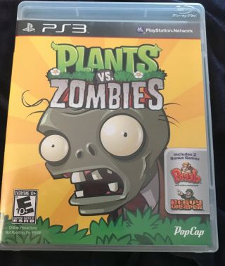 Plants Vs.  Zombies Ps3 Playstation 3 Kids Game 1 Complete Very Rare Fast Ship