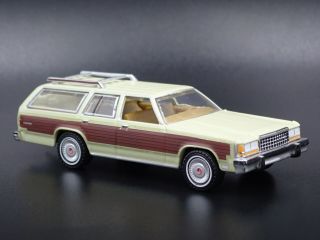 1985 85 Ford Ltd Country Squire Wagon W/ Hitch Rare 1:64 Scale Diecast Model Car
