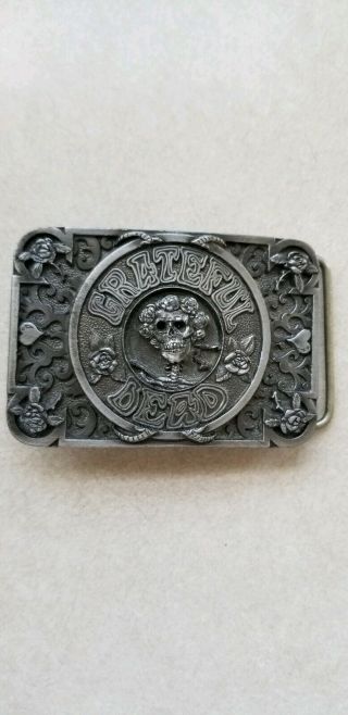 Grateful Dead Skeleton & Roses Belt Buckle Rare Limited Edition