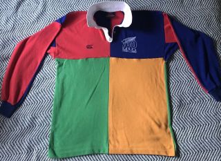 Vintage Rare Canterbury Of Zealand Rugby Polo (xl)