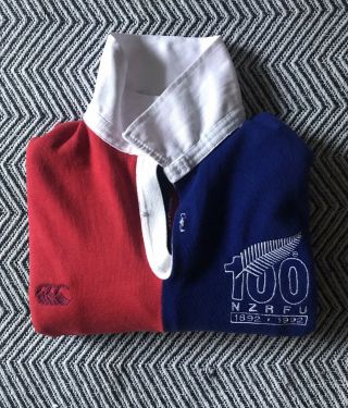 Vintage Rare Canterbury Of Zealand Rugby Polo (XL) 5