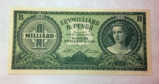 Hungary 1 Milliard B.  - Pengo 1946 Unc Rare