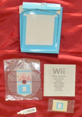 Nintendo Official Wii Lens Cleaner Set Cleaning Kit Oem Rare