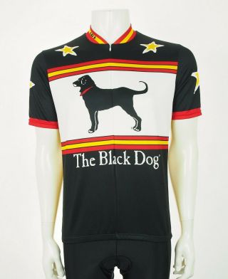 Louis Garneau The Black Dog Rare Black Bike Cycling Jersey Mens Xl
