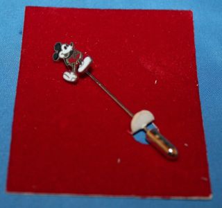 Rare Vintage Disney Mickey Mouse Stick Pin Gold Tone Pin Official Disney