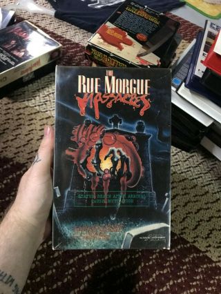 The Rue Morgue Massacres Horror Sov Slasher Rare Oop Vhs Big Box Slip