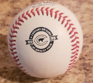 Chicago Cubs 100 Years Ball Game Major League Baseball 2016 Rare
