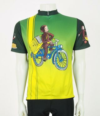 Primal Wear Curious George Rare Bike Bicycle Cycling Jersey Mens Xl