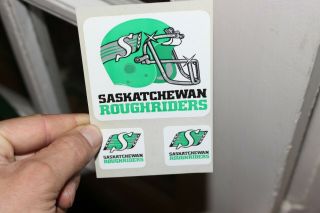 Vintage Authentic Saskatchewan Roughriders Sticker Set Cfl Rare