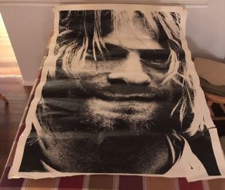 Rare Vintage 1993 Uk Nirvana Kurt Cobain Poster (36 1/2” X 54 ") Mancave