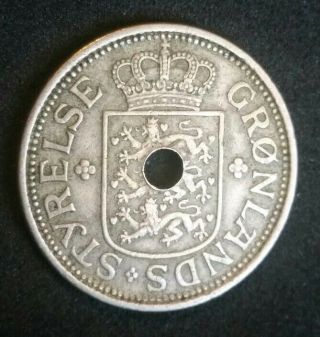 1926 Greenland 25 Ore Rare Old Foreign Coin Arctic Polar Bear 2